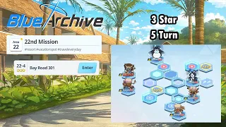 Blue Archive Global - Story Stage Normal 22-4 (3 Star & 5 Turn Clear)