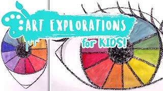 Kids Art Lesson Eyeball Color Wheel 👁🌈🖌, Video Lesson 07 Spring Semester