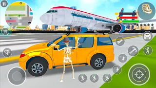 Amazing Skeleton Flying Rope Hero Driving SUVs and Lamborghini Car Simulator - Android Gameplay.