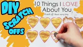 How to Make DIY "Scratch Off" Valentines Day Card Step by Step Tutorial