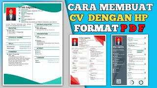 Cara membuat CV lamaran kerja di hp format pdf