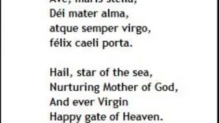 Gregorian Chant: Ave Maris Stella (with lyrics)