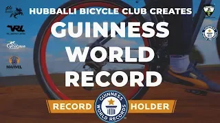 Guinness World Record attempt by Hubballi Bicycle Club (HBC) Longest single line bicycle parade