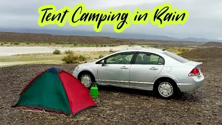 Tent Camping in Rain ☔⛈️  Khudabadan Dam Panjgur