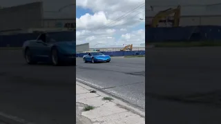 Supercharged C5 leaving Cars & Coffee