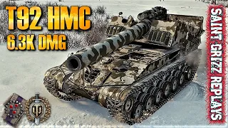 WoT T92 HMC Gameplay ♦ 6 Frags 6.3k Dmg ♦ SPG Arty Review