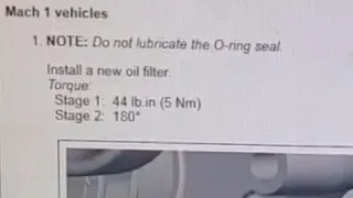 Ford Oil Change Instructions 2021- Mustang Gt And Mach 1 - Do Not Lubricate Oil Filter O Ring