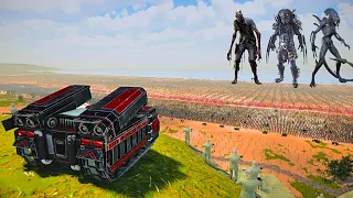 CLUSTER MISSILE SYSTEM vs 6,000,000 Aliens, Predators & Zombies - Ultimate Epic Battle Simulator 2