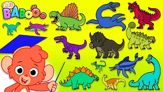 Club Baboo | Scary Dinosaurs | Do you know their names? | Dinosaurs + kids stories with Club Baboo!