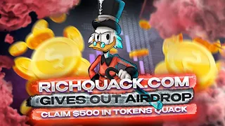 SUPER AIRDROP PROJECT RICHQUACK | FREE CLAIM 500$ | NEW USERS TRUSTPAD EVENT | 2023