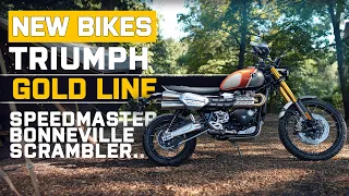 Triumph Gold Line 2022 | Triumph Bobber, Scrambler 1200, Street Scrambler, Speedmaster, Bonneville