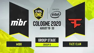 CS:GO - MIBR vs. FaZe Clan [Inferno] Map 2 - ESL One Cologne 2020 - Group B - EU
