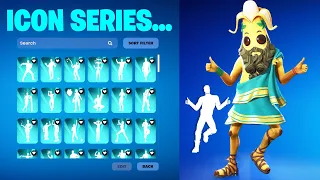 ALL ICON SERIES DANCE & EMOTES IN FORTNITE! (PEELOSOPHER BANANOCRATES)