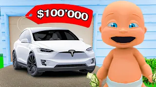 Baby Buys A Tesla!