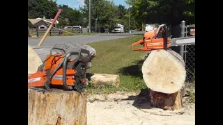 Husqvarna 395 XP vs 2100 CD - Both Stock