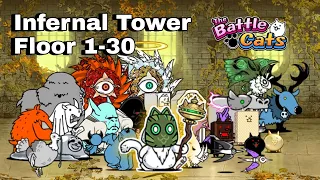 Infernal Tower Playthrough (Floor 1-30) - The Battle Cats