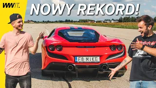 Jak szybkie jest Ferrari F8 Tributo? - 1/4 MILI