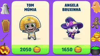 Talking Tom Gold Run Halloween update Mummy Tom vs Witch Angela vs Roy Raccoon Gameplay Android ios