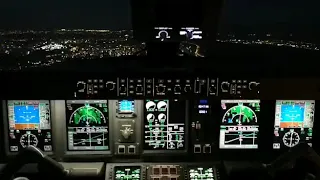 Piotr's Aviation no.19: Cockpit View LTBA LOT Polish Airlines Embraer 195 Night Departure GoPro HD