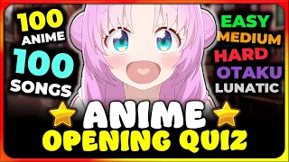 💖 ANIME OPENING QUIZ: SUPER EASY ➜ OTAKU GENIUS 【100 Openings!】 – How many can you guess?