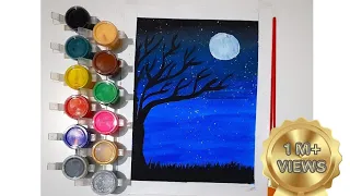 Dark Night Portrait Painting | #EasyWaterColorPainting