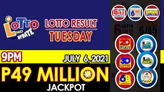 Lotto Result Today 9pm Draw July 6 2021 Swertres Ez2 Stl Pcso