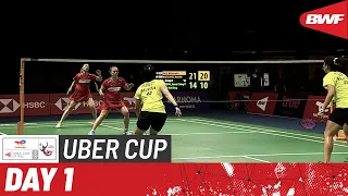 BWF Uber Cup Finals 2022 | Denmark vs. Malaysia | Group C