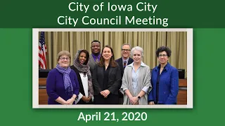 Iowa City City Council Meeting of April 21, 2020