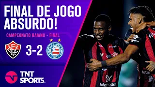 VITÓRIA CONSEGUE VIRADA HISTÓRICA NOS ACRÉSCIMOS E SAI NA FRENTE NA FINAL! VITÓRIA 3 X 2 BAHIA