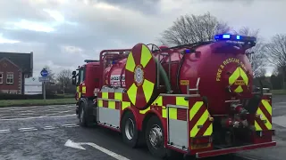 Leicestershire Fire and rescue Loughboroughs Water Carrier turn out