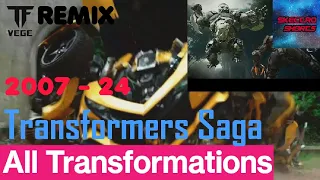 TRANSFORMERS SAGA - All Transformations 2007/23| Ft. Believer || Remix by - @SkectroShorts
