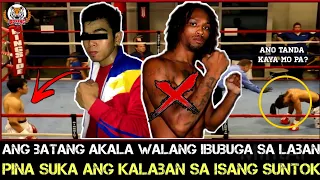 Walang alam Ang kalaban na Ang Pinoy na nakalaban nya ay anak Pala ng sikat na boksingero noon!