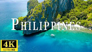FLYING OVER PHILIPPINES (4K UHD) - Relaxing Music Along With Beautiful Nature Videos - 4K Video UHD