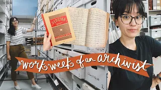 9-5 WORK WEEK OF AN ARCHIVIST | processing projects, how i manage my time + solving mysteries! 🔍