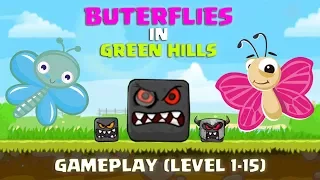 RED BALL 4 - "BUTTERFLIES" Flying in 'GREEN HILLS' with Boss Fight (Level 1-15)