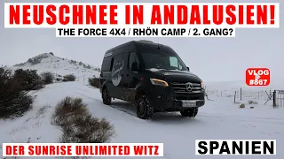 #867 KOMMEN WIR WEG? Neuschnee in Andalusien auf 1.750 m | Der SUNRISE UNLIMITED WITZ | Rhön Camp