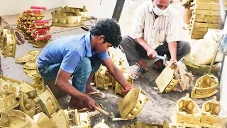IRON BOX Making Industry | Brass Iron Box Making Skills | Metal Casting Process | Brass items Work