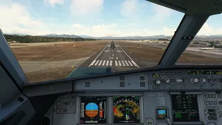 [MSFS] Iberia A320 landing Malaga, Spain (cockpit)