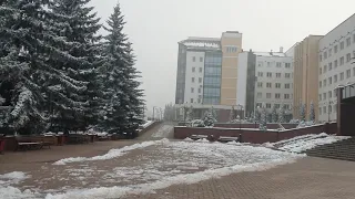 Walking to the Vitebsk state Medical University - Belarus