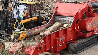 Amazing Wood Shredder Machines Working Skill  - Fast Wood Chipper Machines Easy