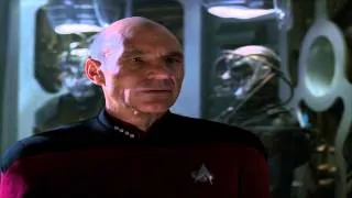 "Resistance is Futile!" Borg & Picard in Star Trek TNG "Best of Both Worlds"