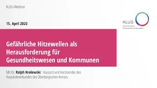 Gefährliche Hitzewellen als Herausforderung für Gesundheitswesen und Kommunen