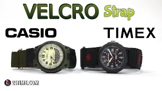 VELCRO Strap Watches | TIMEX CAMPER & CASIO AW-80V-3