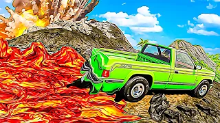 Racing Against an ACTIVE VOLCANO in BeamNG Drive Mods!!