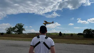 Hangar 9 Carbon Cub in a windy day with A3S4 on all the time