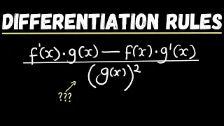 All differentiation rules in one video (derivatives)