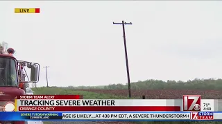 Power lines, trees down in Orange County after tornado warning