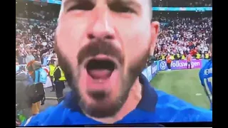 Bonucci shouts ‘It’s coming to Rome!’ down camera after Italy beat England in Euro 2020 final