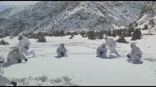 Himveers of ITBP play 'Drop the handkerchief' in snow in Himachal Pradesh