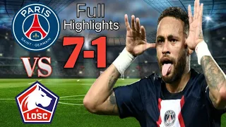Psg vs Losc Lille 7-1 All Goals Extended Highlights 2022